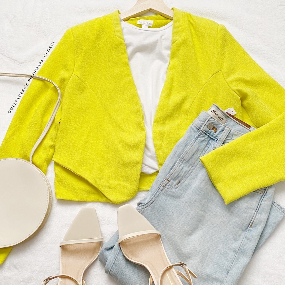 Neon Yellow Cropped Jacket